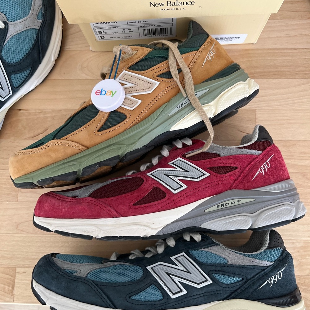 New Balance Teddy Santis 990v3 Bundle size 9.5 US 990TF3 990TE3 990WG3